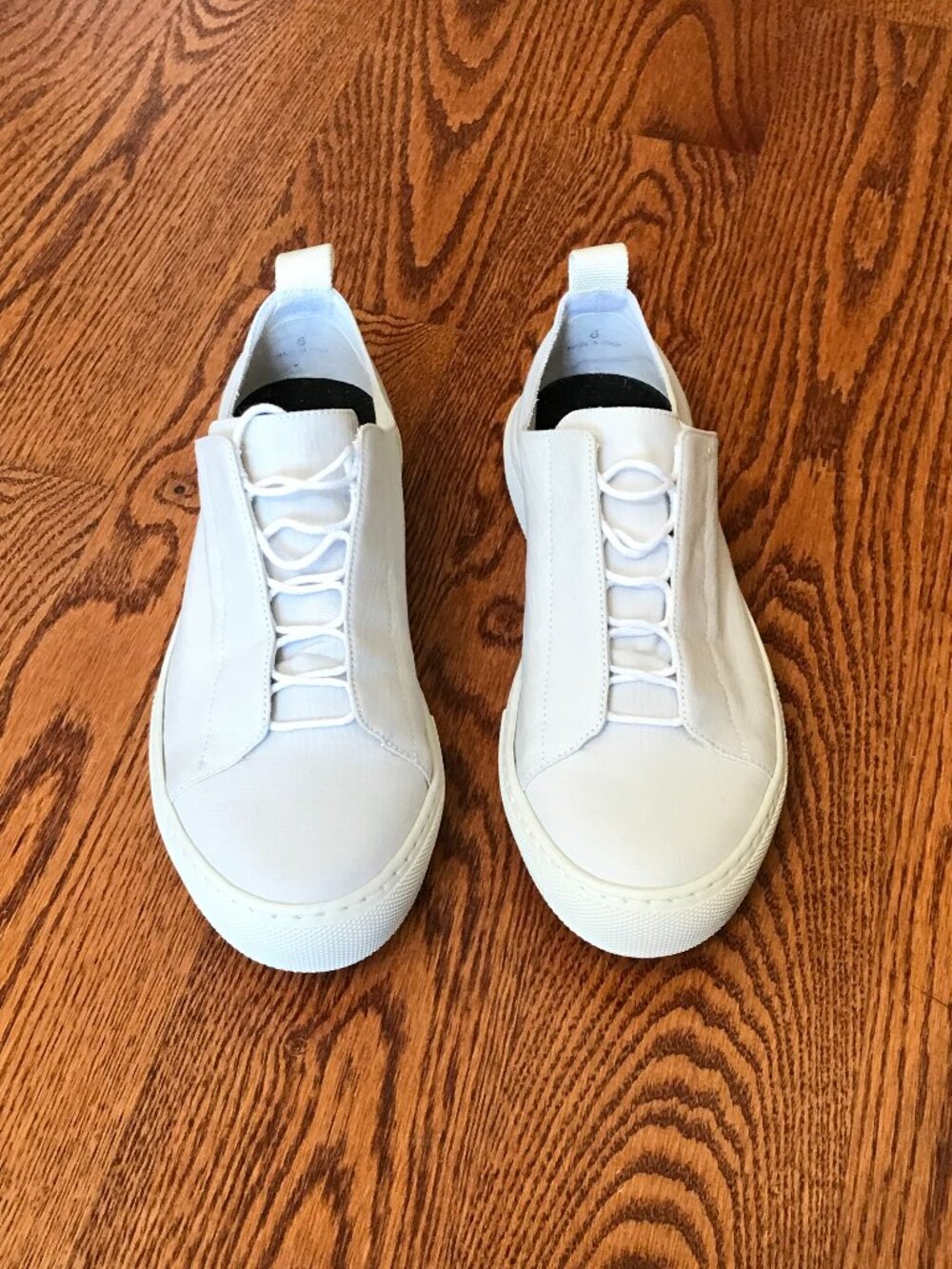 James Perse Solstice Low Top Skate Sneakers Trainers Womens 6 Gray Cream Lace Up